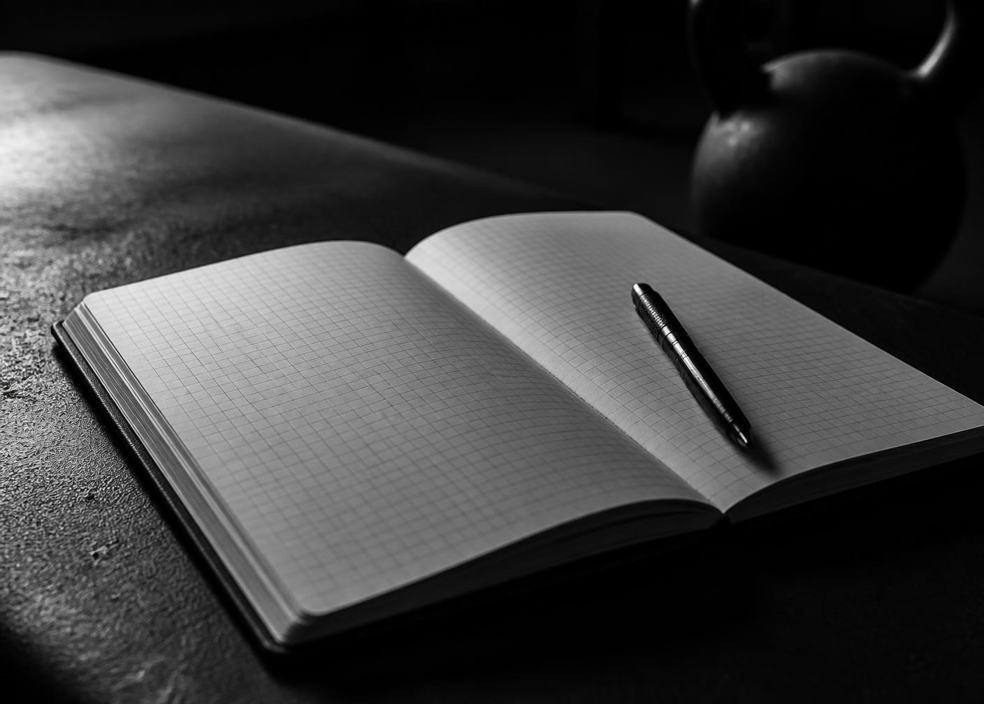Mental performance workbook open on a table
